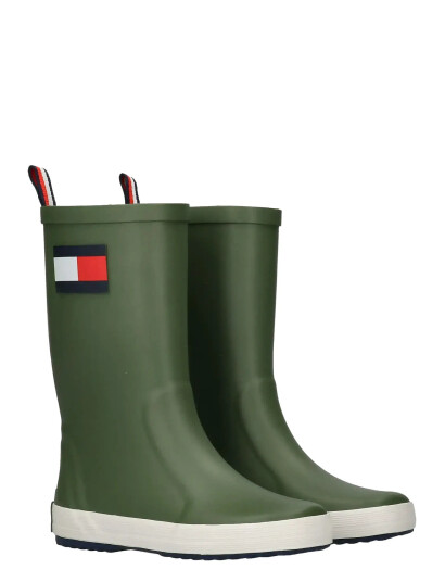 Tommy Hilfiger Tommy Hilfiger Flag Rain Boot - Green - 25/15.5CM Tommy Hilfiger Tommy Hilfiger Flag Rain Boot - Green - 25/15.5CM