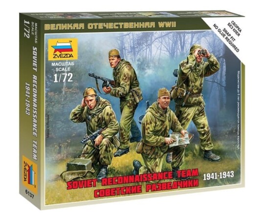 Zvezda 1/72 Soviet Reconnaissance Team 1941-43 Snap Kit