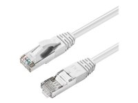 MicroConnect Cat6a S/FTP Nettverkskabel 1m - Halogenfri, Hvit