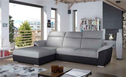 Hjørnesofa Eltap Trevisco 272x216x100 cm Sawana 21 Soft 11 Grå Venstre