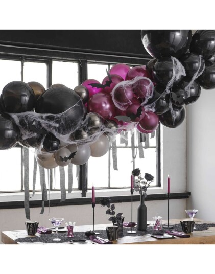 Halloween Ballongbuesett med Flaggermus og Spindelvev Fright Night