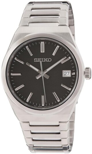 Seiko Herreklokke SUR557P1 Dress Sort/Stål Ø38.9 mm