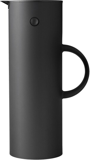 Stelton - Em77 Vacuum Jug 1 L Soft Black - Termoser - Erik Magnussen - Plast