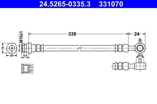 Bremseslange ATE 24.5265-0335.3