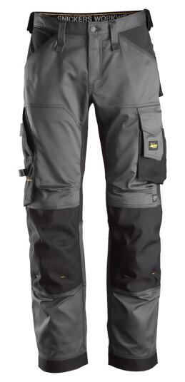 Snickers Workwear 6351 AllroundWork Arbeidsbukse stålgrå / svart Stålgrå/Svart, Klær