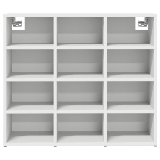 Sko Skap med hylle Hvit 77.5 x 30 x 67 cm Konstruert tre Sko Skap med hylle Hvit 77.5 x 30 x 67 cm Konstruert tre