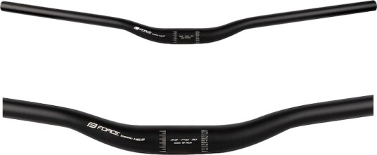 FORCE BASIC H6.6 styr MTB rised 31,8/740 mm aluminium matt sort FORCE BASIC H6.6 styr MTB rised 31,8/740 mm aluminium matt sort