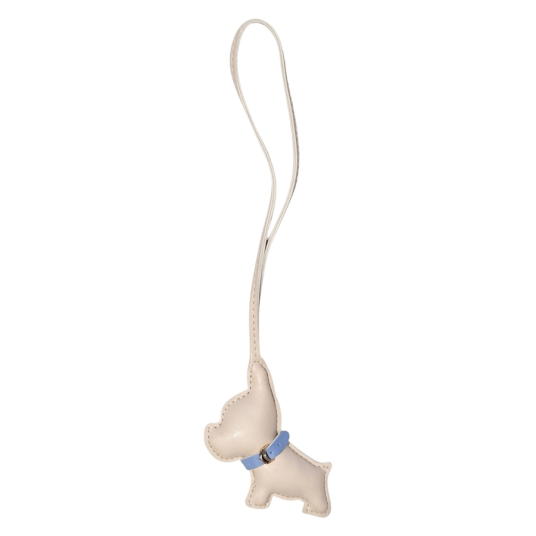 DARK Big Puppy Bag Charm Sand & Blue