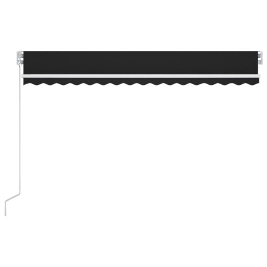 vidaXL Manuell uttrekkbar markise 400x350 cm antrasitt