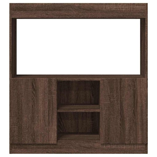 Highboard brun eik 92x33x100 cm konstruert tre