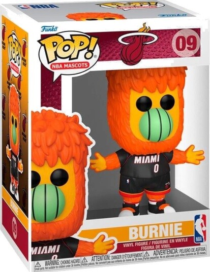 Northix NBA Miami Heat Burnie plysjleketøy 12-tommers samleobjekt