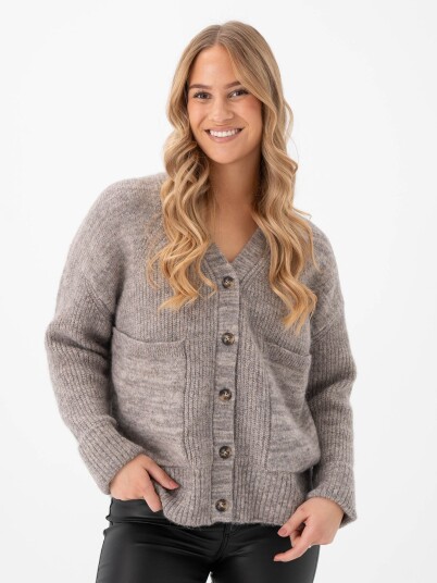 Selected Femme Alva Long Sleeve Knit Cardigan Grå XL