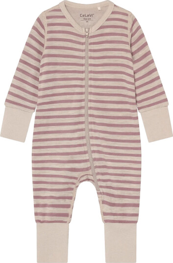 CeLaVi Jumpsuit Ls Yd Stripe Pink 70