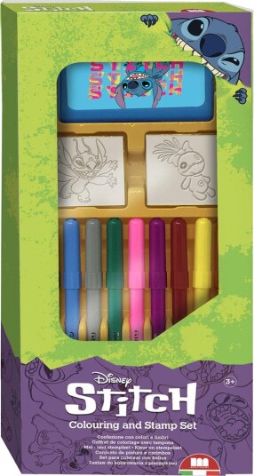 Disney Stitch Stempelsett Inkl. 2 Stempler Og 9 Tusjer