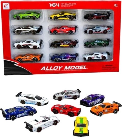 Die-Cast Metallbiler 12-Pakning Lekebiler