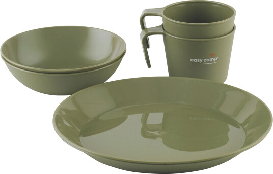 Tallerkensett til 2 Easy Camp Moss 2 Dine Set
