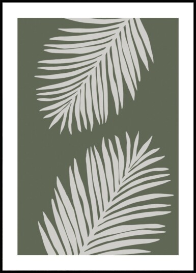 Serene Palm Leaves Plakat / 21x30