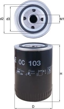 Oljefilter MAHLE OC 103 Oljefilter MAHLE OC 103