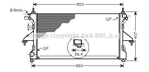 Radiator, motorkjøling PRASCO PEA2304