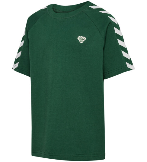 Hummel T skjorte   hmlJR arkiv   Mørkegrønn m. Logo   Hummel   11 12 år 146 152   T skjorte