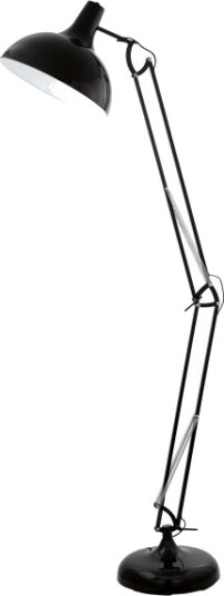 Eglo Borgillio Gulvlampe I Svart Stål Med Justerbar Arm Og Skjerm Eglo Borgillio Gulvlampe I Svart Stål Med Justerbar Arm Og Skjerm