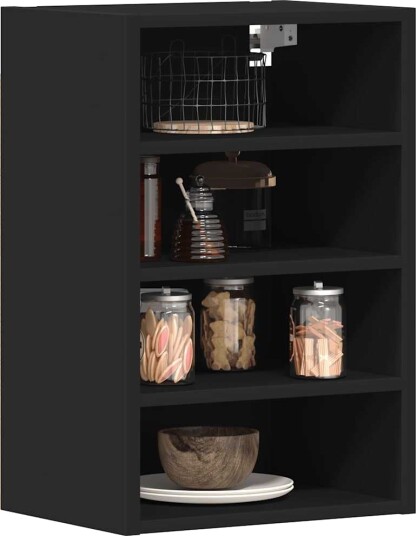 Hengende skap svart 40x29,5x60 cm konstruert tre 8721158425225 Hengende skap svart 40x29,5x60 cm konstruert tre 8721158425225