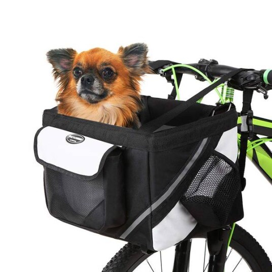 Sort Sykkelbag Til Liten Hund