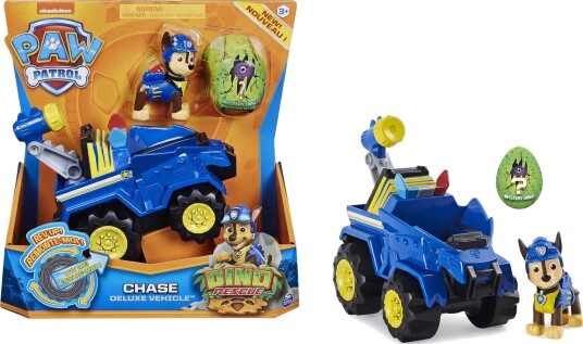 Paw Patrol Dino Deluxe Kjøretøy Chase Blue One Size