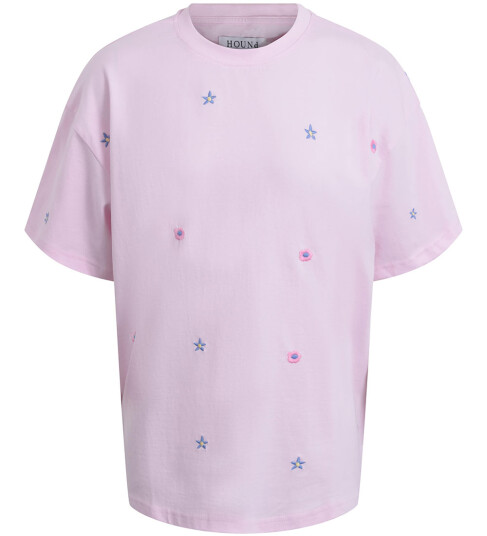 Hound T skjorte Light Pink m. Blomster 8 år 128 T skjorte Rosa