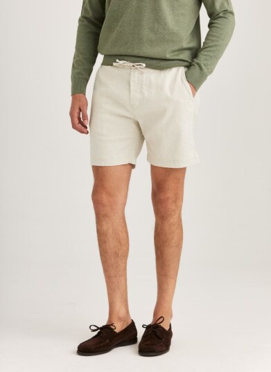 Morris Stockholm FENIX LINEN SHORTS OFF WHITE