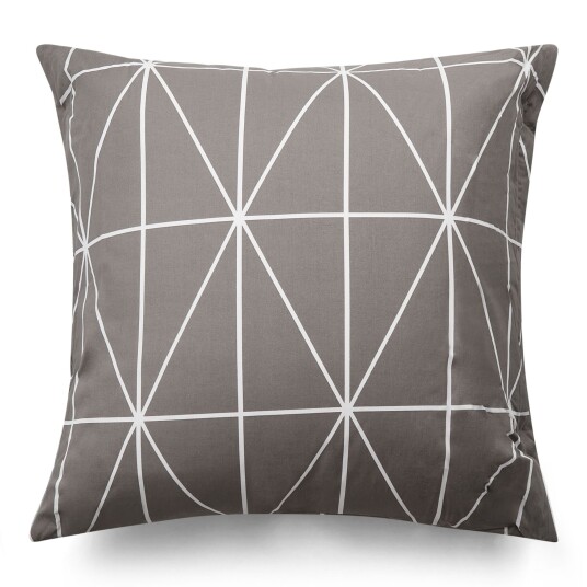 Nordstrand Home Putetrekk 100 % bomull 60x63 cm Lysegrå sengesett putetrekk med harlekinmønster  dynetrekk