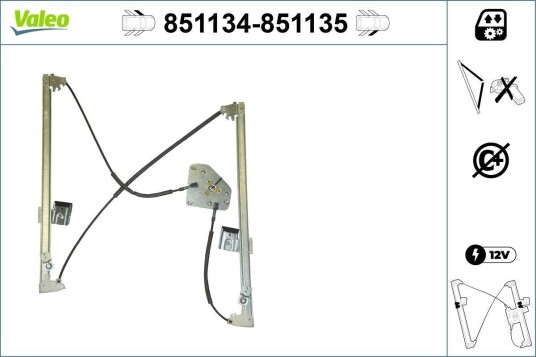 Vindusheis VALEO 851135 Vindusheis VALEO 851135