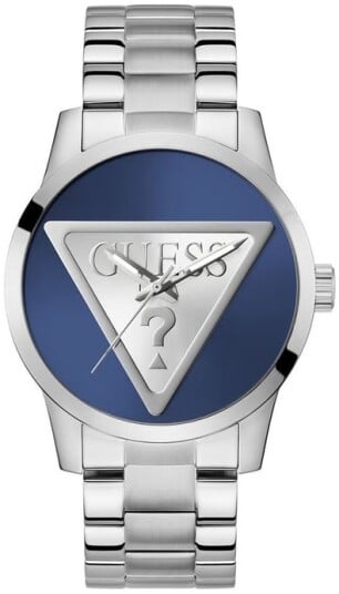 Guess Herreklokke GW0782G3 Badge Blå/Stål Ø44 mm Guess Herreklokke GW0782G3 Badge Blå/Stål Ø44 mm