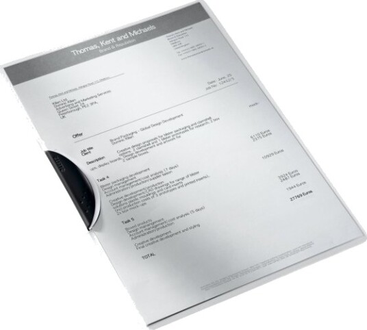 Leitz Leitz Wow Mappe Med Klips Hvit 41850001 Leitz Leitz Wow Mappe Med Klips Hvit 41850001