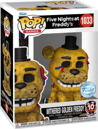 Funko Pop Five Nights at Freddy's Withered Golden Freddy Figur