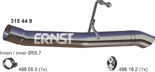 Eksosrør ERNST 315449