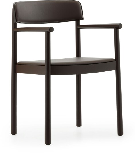 Normann Copenhagen Timb Stol Med Armlene Brun / Ultra Leather Chocolate