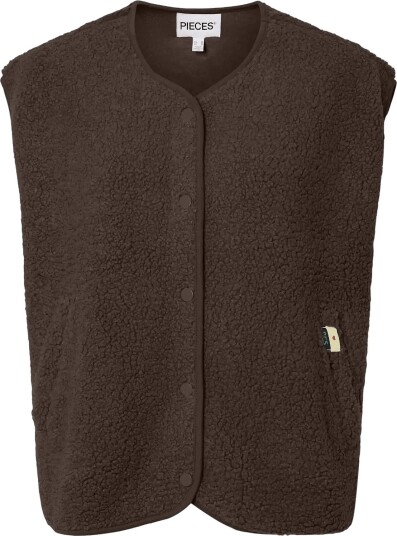 Pieces Pckatty Teddy Vest Noos Bc Brown XL