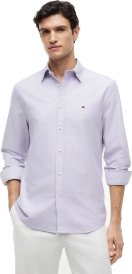 Tommy Hilfiger Solid Heritage Oxford Rf Shirt   Purple   XS