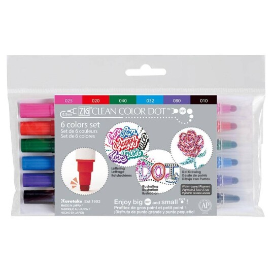 Zig Clean Color Dot Sett med 6 stk