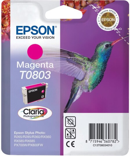 Epson blekkpatron Claria T0803 Magenta
