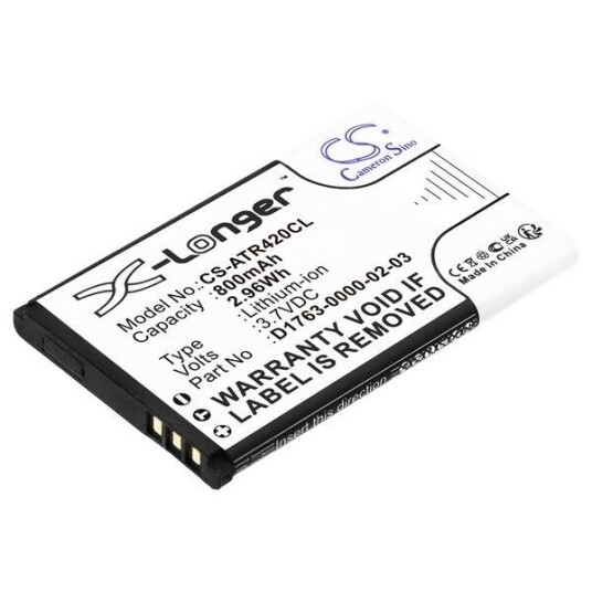 Aastra Batteri (800 mAh 3.7 V, Sort) passende til Aastra 420d Aastra Batteri (800 mAh 3.7 V, Sort) passende til Aastra 420d