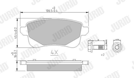 Bremseklosser JURID 573660J Bremseklosser JURID 573660J