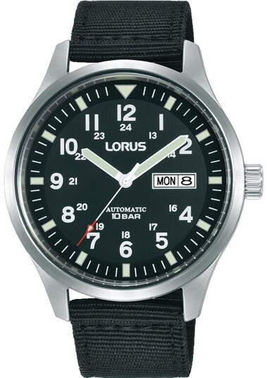 Lorus Herreklokke RL411BX9 Classic Sort/Tekstil Ø42 mm Lorus Herreklokke RL411BX9 Classic Sort/Tekstil Ø42 mm