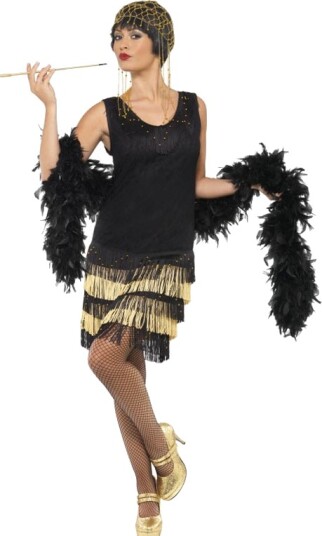 Smiffys 20talls Flapper Fringe Karnevalskostyme Large Smiffys 20talls Flapper Fringe Karnevalskostyme Large
