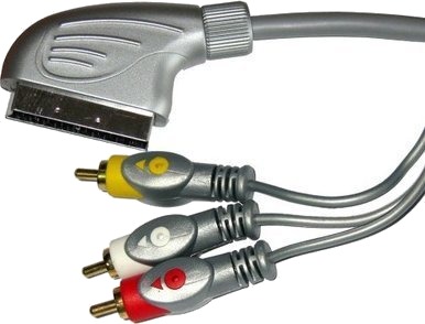 Cabletech Scart Til Rca (Cinch) X4 Kabel 1,5 M Sølv (Kpo3419-1.5)