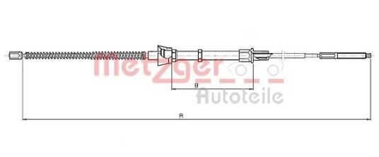 Tautrekk, håndbremse METZGER 10.7136