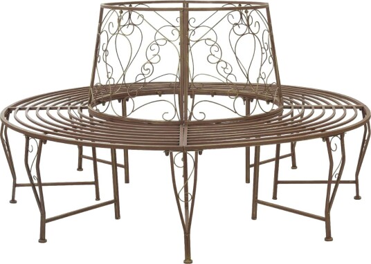 vidaXL Trebens 8 seter Ø 160 x 89 cm steel Antikk Brun Rund