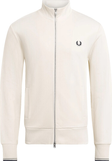 Fred Perry Zip Through Sweatshirt Cream XS Fred Perry Zip Through Sweatshirt Cream XS