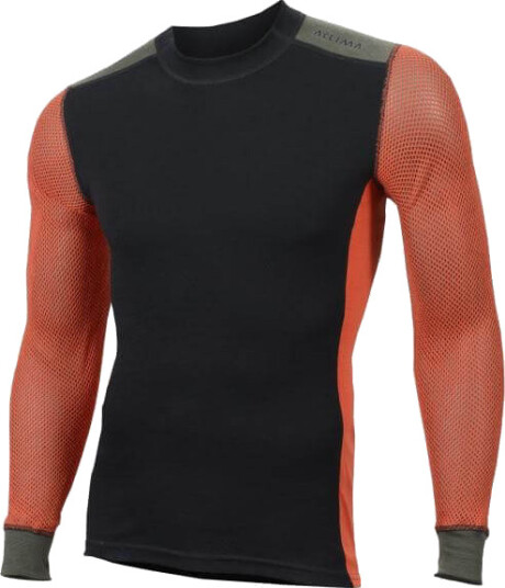 Aclima Woolnet Hybrid Crew Neck Man Jet Black / Olive Night / Dill S